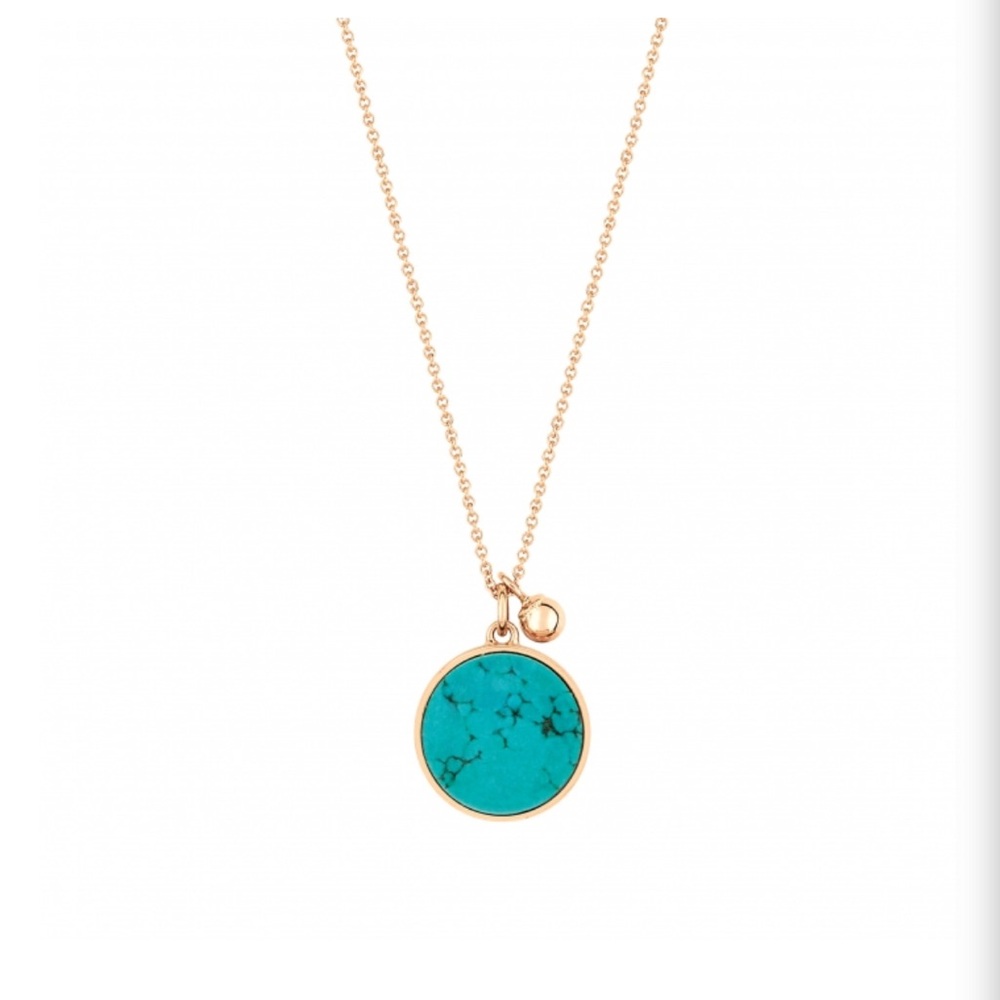 Ginette NY 18K/750 EVER TURQUOISE DISC ON CHAIN